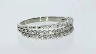 M - 1210 Designer 3-Row Diamond Ring