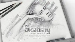 Sketchy | Pencil sketch photo effect | Photoshop action | Video guide