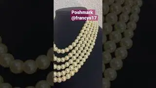 Elegant Multilayer Strand Faux Pearls Statement Necklace. #joyeria #jewelry