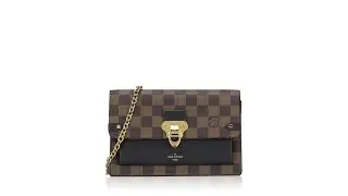 Louis Vuitton Damier Ebene Vavin Chain Wallet Noir