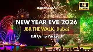 Dubai New Year 2026 Fireworks at JBR | Massive Crowd & Stunning Show 🎆