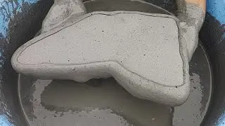 ASMR Very Soft Dusty 😍✨ Pure Cement Chunks Crumble on Lots of Water 🌊🌀🌀 very satisfying 