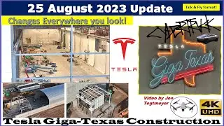 Megapack Transformer Basin, Granite Slabs & Big platform! 25 August 2023 Giga Texas Update (07:35AM)