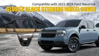 Glossy Black Steering Wheel Cover | Ford Maverick | Maxzina