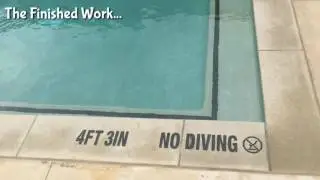 Sandblast Engraving Pool Depth Markers