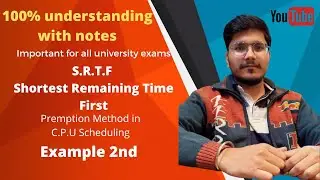 Shortest Remaining Time First (SJF With Preemption) Scheduling Algorithm with Example-2 | OS