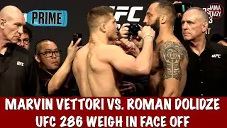 UFC 286: Marvin Vettori vs. Roman Dolidze weigh in Face off