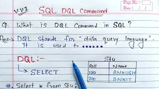 DQL Commands in SQL | Oracle Database