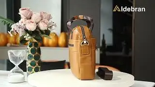 ALDEBRAN Tan Italian Leather Laptop bags for Men