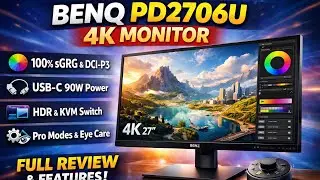 BenQ 27 Inch 4K UHD | 3D Design, Video Editing & Color Grading & Perfect Monitor | PD2706U