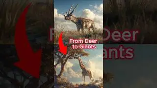The Rise of the Giraffe 🦒 From Deer to Giants #ai #animals #giraffe #evolution