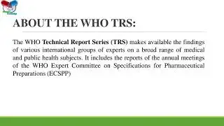 WHO TRS list