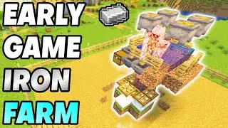 Minecraft Easy IRON FARM - No Redstone, Easy [1.20+]