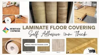 Self Adhesive Wood Effect Vinyl Flooring - 1mm Thick PVC Decking Roll - Laminate #floor Covering