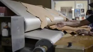 Leather Staking Machine in Action