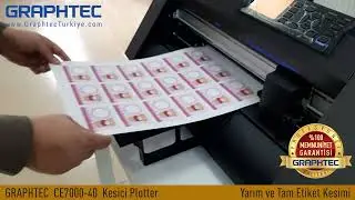 Graphtec CE7000 Yarım ve Tam Etiket Kesimi