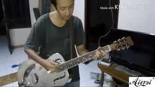 Buyer video for Aiersi Brand O style Single Cone Brass Slide Resonator Guitar