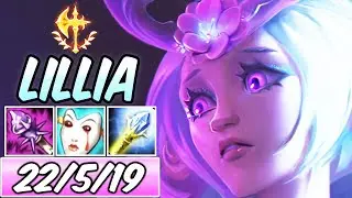 *22 KILLS* AMAZING CONQUEROR LILLIA MID AP OFFTANK | Best Build & Runes | Spirit Blossom Skin