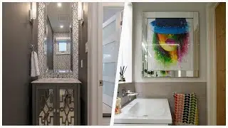 75 Contemporary Powder Room With Glass-Front Cabinets Design Ideas #�373 You'Ll Love �