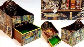 DIY mini chest of drawers | мини комодик своими руками| техника декупаж | decoupage technique