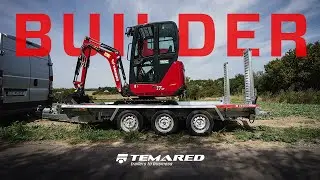 Dowiezie sprzęt na miejsce budowy - spawana trzyosiowa przyczepa budowlana BUILDER 4018/3 S