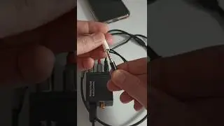 Plug jack to DAC adapter connects Toslink optical ADC audio cable on Apple iPhone lightning #shorts