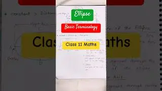 Ellipse and it&rsquo;s basic Terms #youtubeshorts #class11maths #ellipse #terms #conicsections