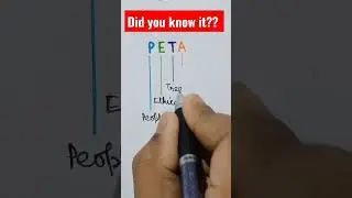 Did you know the full form of PETA? #shorts #gkquiz #amazingfacts #currentaffairs #abbreviations