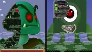 8BIT-ANI: Mario vs The Giant Zombie Number Blocks 1 Maze And The Giant Zombie Goomba Maze
