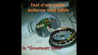 Test de l'&eacute;olienne vent faible 