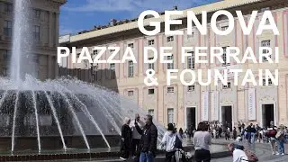 Genova  -  Piazza De Ferrari's fountain and public life