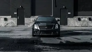 CTS-V wrapped in KPMF's Satin Nero.