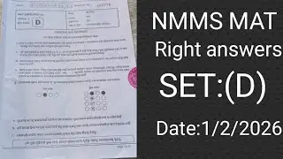 NMMS EXAM MAT ANSWER 01/02/2026