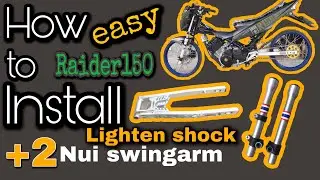 +2 Nui swingarm | wave front shock | easy installing | suzuki raider 150