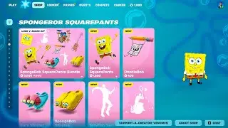 Fortnite x SpongeBob SquarePants Cosmetics & Bundle Fortnite Item Shop!