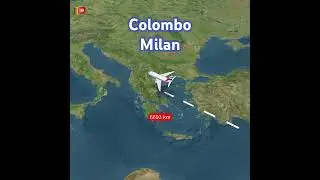 Sri Lanka to Milan Flight Tour #flightsimulator #flightview #flightmap #srilankan #italy