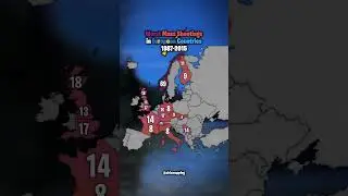 Worst Mass Shootings in European Countries by Amount of Deaths (1987-2015) | #europe #map