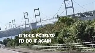 I crossed the LAST bridge to imabari and it was VERY LONG! Japan by bike