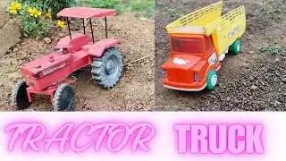 tractor & track to pulling loading | truck tractor pulling |ट्रेक्टर से ट्रक को खीचना | Kids Toys