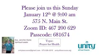 12JAN2025 Unity Sunday Hybrid Service