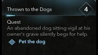 An abandoned dog sitting vigil at owners grave (pet the dog) Assassin's Creed Shadows - Dog location