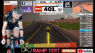 03-02-2022 Ramp Test FTP = Zwift + Wahoo Kickr 2021 ( Ultimo Step 10 secondi a 460 watts )