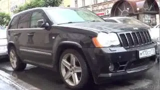 Black Jeep SRT8 In Details In the Rain! Shots in Russia