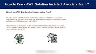How to Clear AWS Solutions Architect Associate Exam ? | testpreptraining.ai