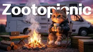 Cozy Van Life with Cute Cat 🚐 Bonfire & Relaxing Sleep Music | 𝑷𝒍𝒂𝒚𝒍𝒊𝒔𝒕🐱