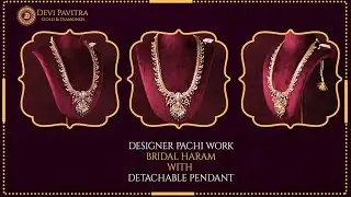 Pachi Bridal Haram with Detachable Pendant | Multi use jewellery II Devi Pavitra Gold & Diamonds