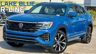 2025 VW Atlas Cross Sport SEL Premium R-Line In Lake Blue With Chalk Interior