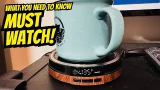 A Desk Essential For Hot Coffee or Tea | Bearwind 50W Fast Heating Cup Warmer with Smart Display