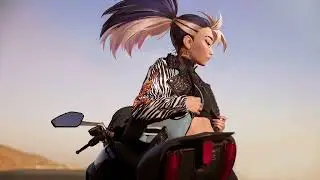 Akali Animated Splashart [chilling to a Seraphine Song]