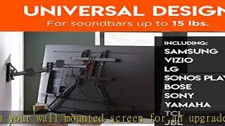 ECHOGEAR Soundbar Monting Bracket For Under TV - Adjustable Height & Depth for Max Compatibility Be